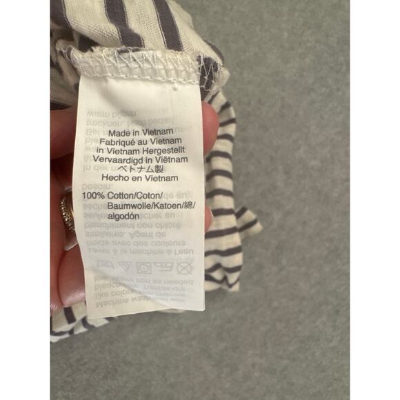 Madewell Blue Stripped Long Sleeve Pocket t - Size Small - Picture 5 of 8